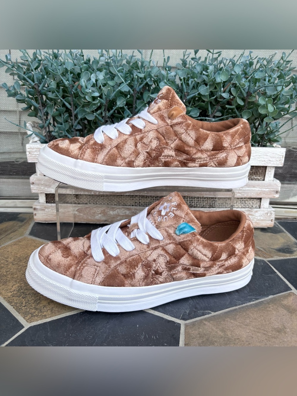 Converse X GOLF le FLEUR One Star Velvet Sneakers